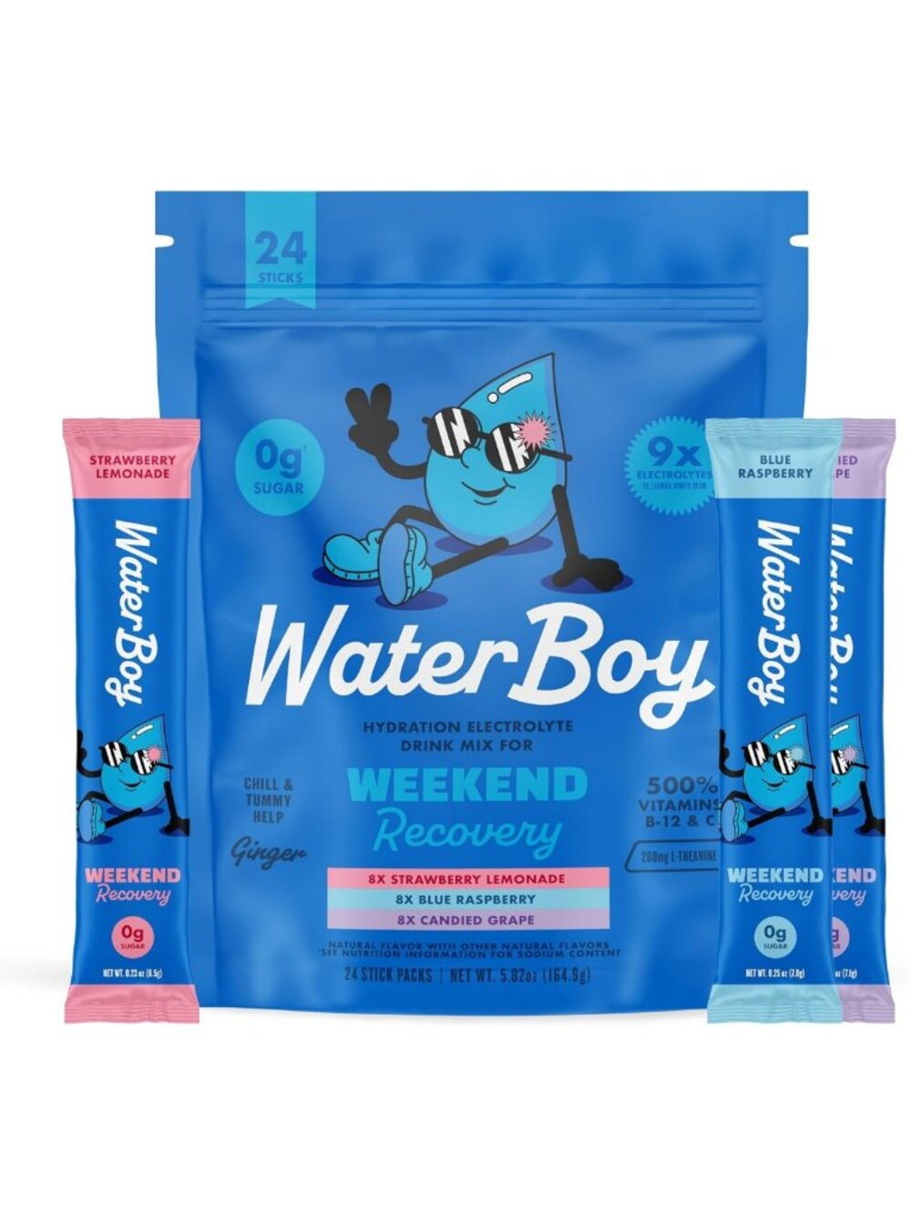 Sugar-Free Electrolyte Variety Pack for Weekend Recovery - 24ct Hydration Boost